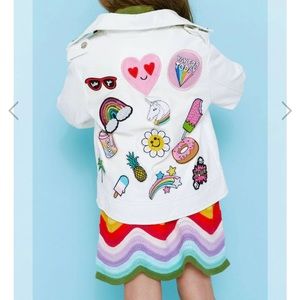 Lola and the boys white vegan patched leather